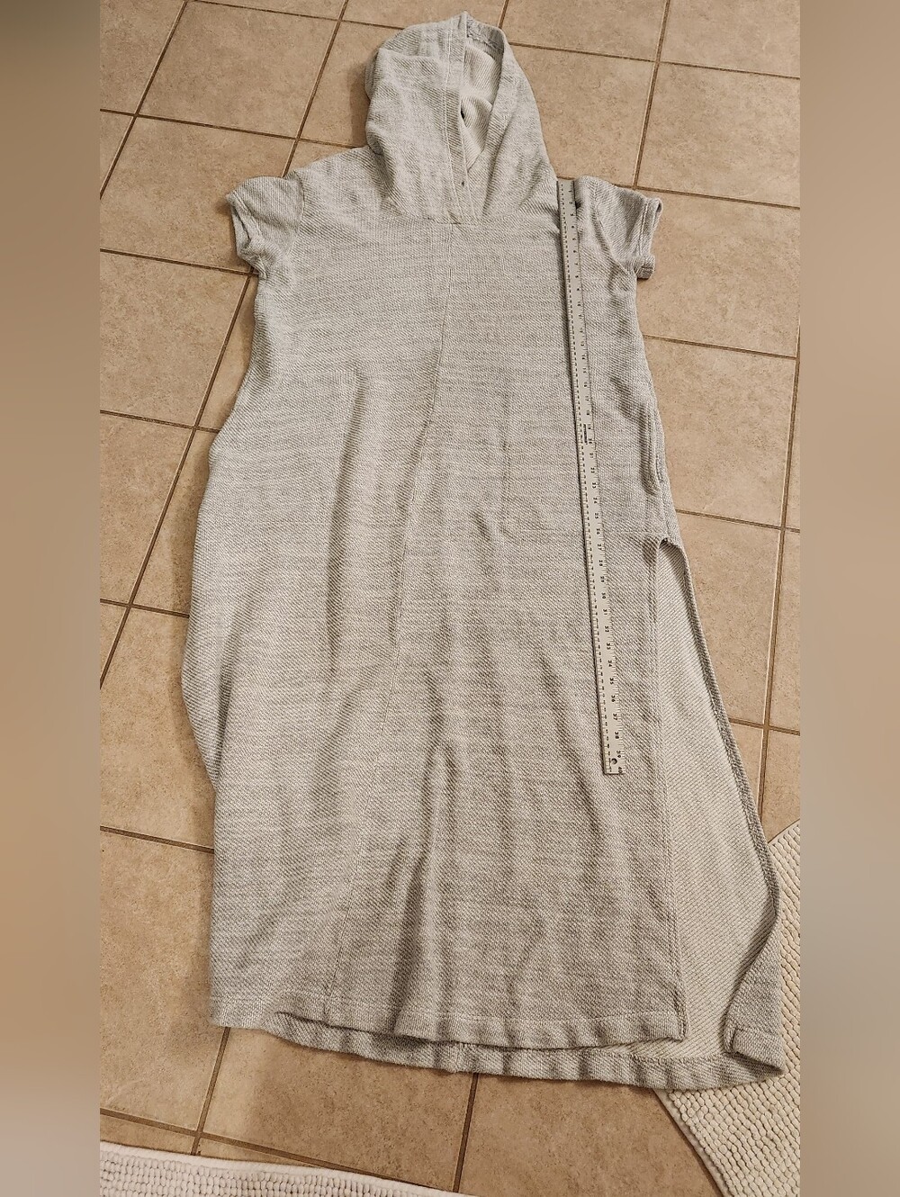 Free People 100% Cotton Beach Cover Hooded Maxi Dress Size L - Picture 3 of 8